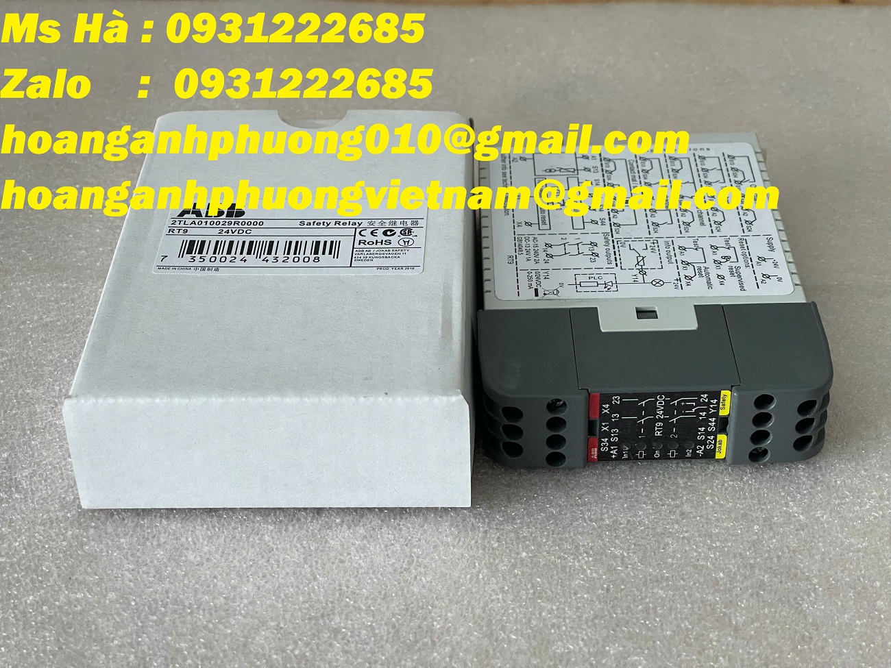 Giá tốt | Rờ le an toàn RT9 hãng ABB 2TLA010029R0000