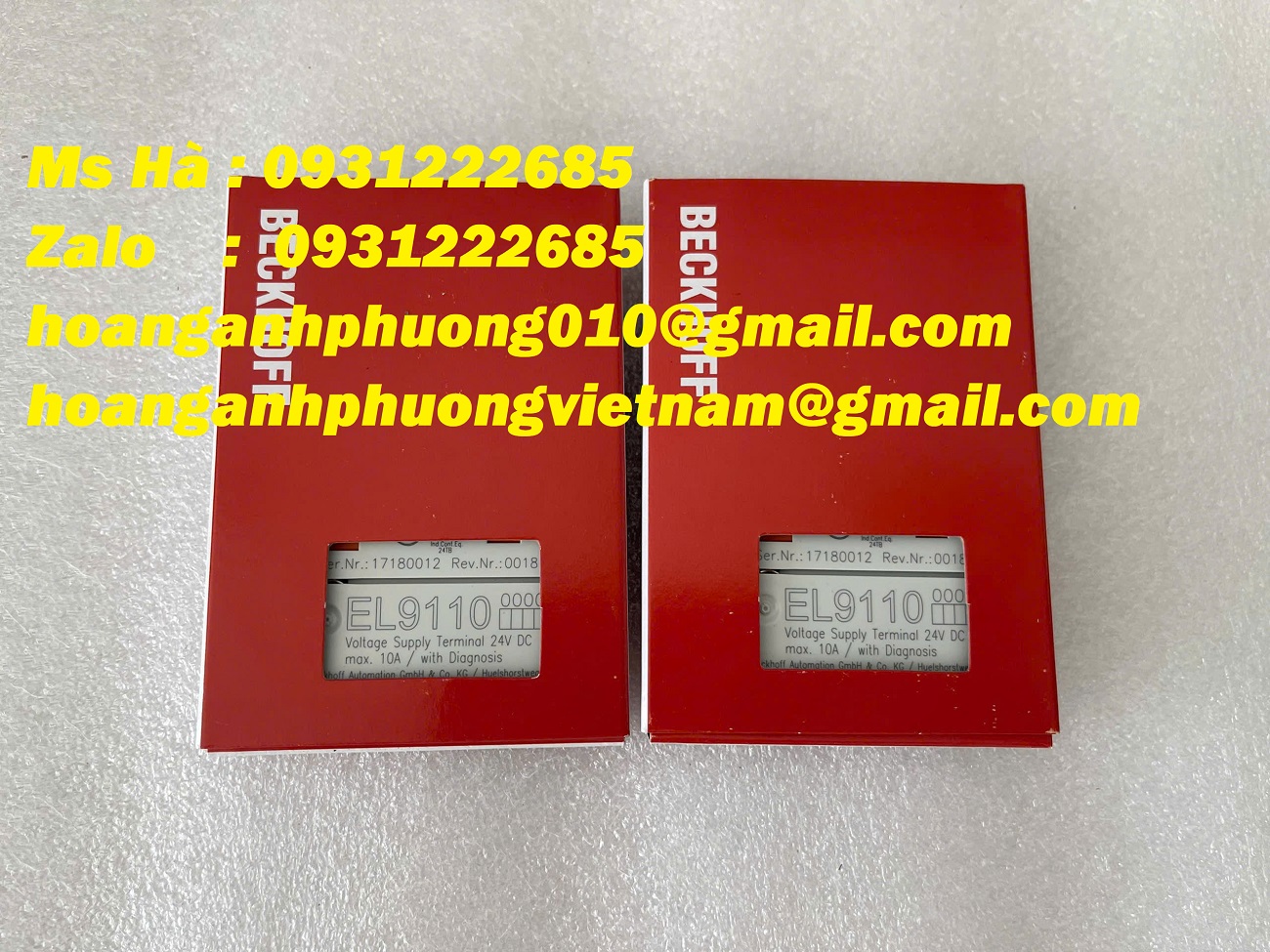 Đầu nối nguồn 24VDC beckhoff EL9110, EL9100, EL9150