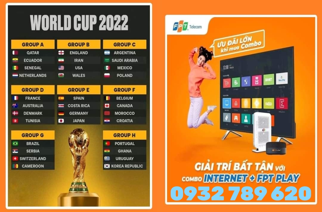 Đăng ký wifi truyền hình FPT XEM ĐỘC QUYỀN WORLD CUP