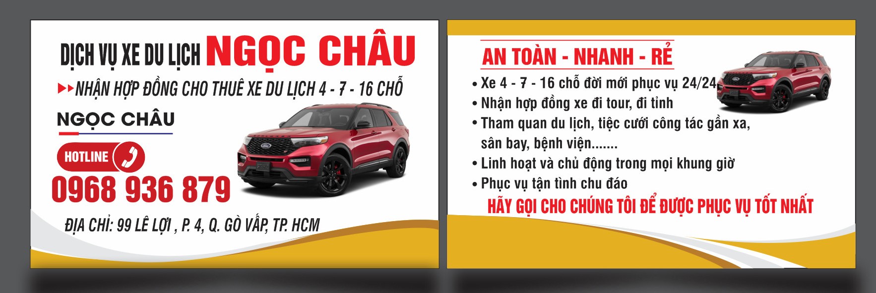 Dịch Vụ Xe Du Lịch Ngọc Châu