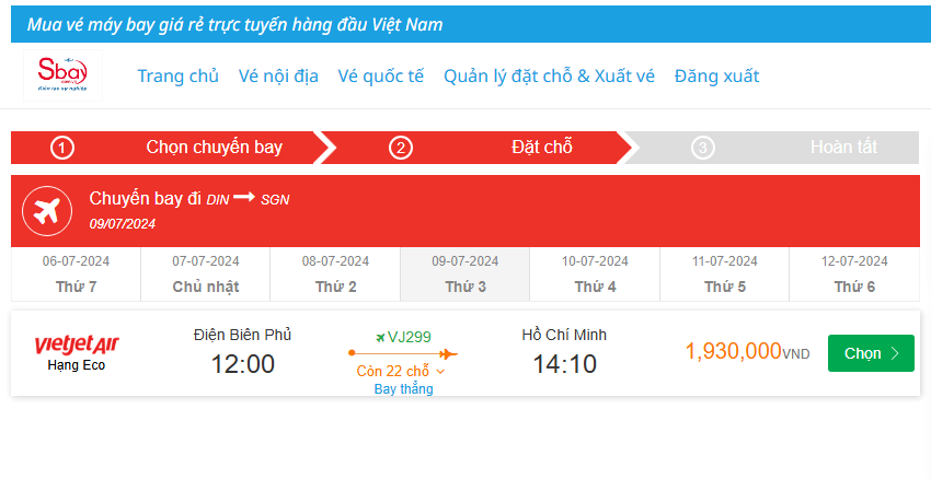 Điện Biên Phủ - Hồ Chí Minh  09/07/2024