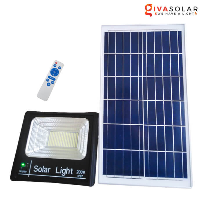 Đèn pha Solar công suất lớn GV-FL0201 200W