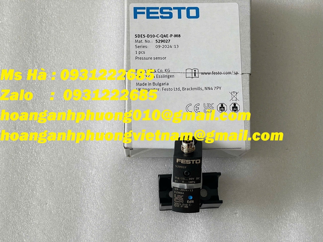 SDE5-D10-C-Q4E-P-M8 Festo | cảm biến áp suất | TB điện