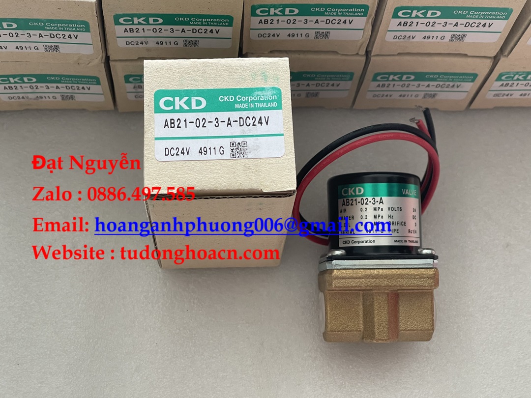 Mua Van Điện Từ AB21-02-3-A-DC24V CKD Giao Hàng Toàn Quốc