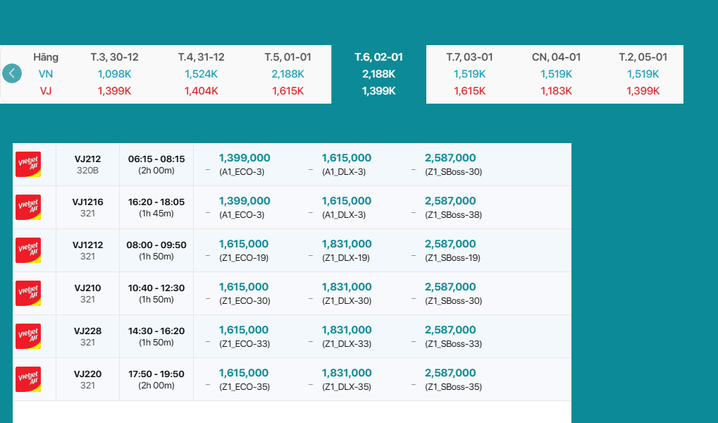 Ho Chi Minh - Vinh 02/01/2026: