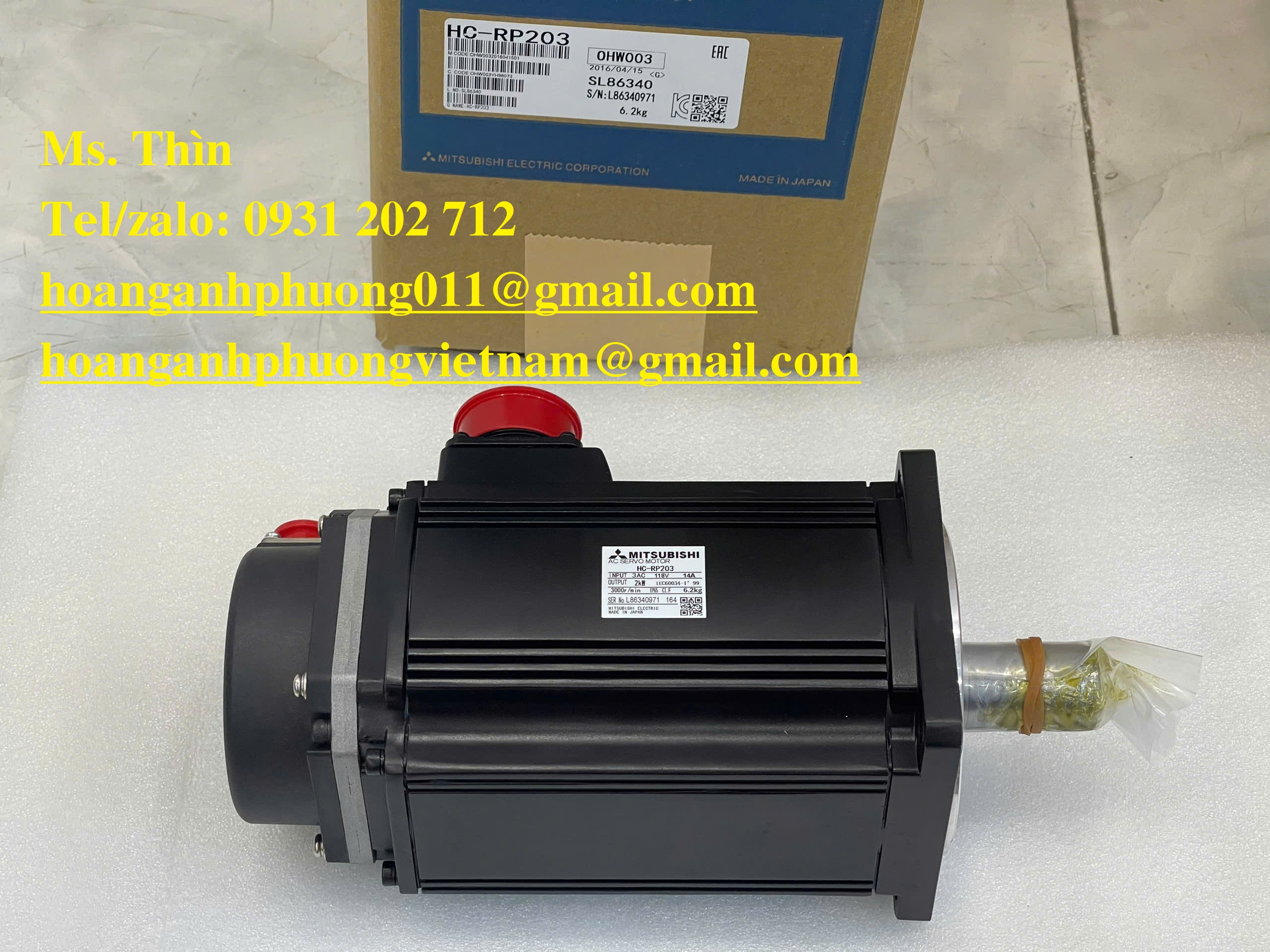 New 100% - Động cơ HC-RP203 - Mitsubishi giá tốt